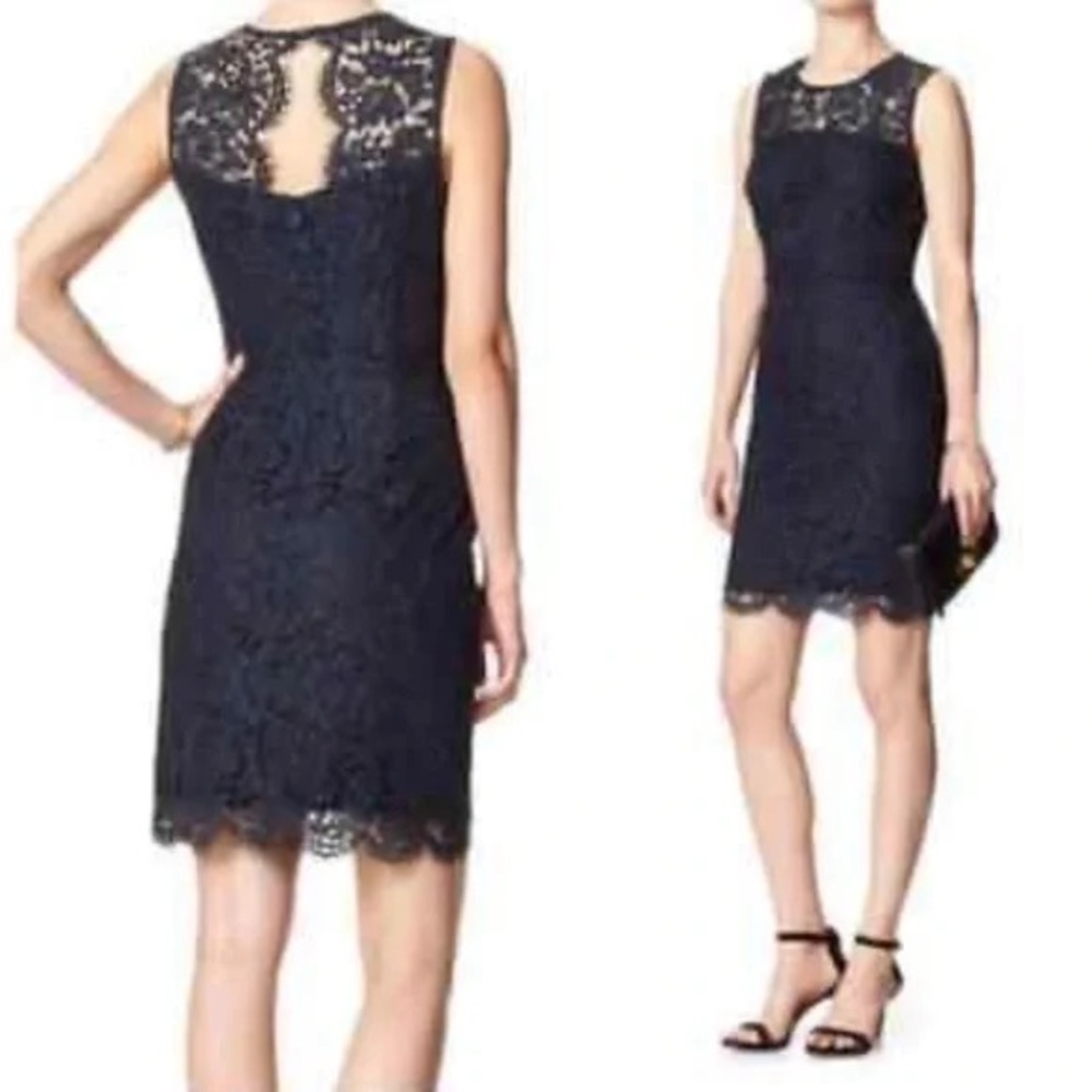 Banana Republic Navy Lace Mini Dress
